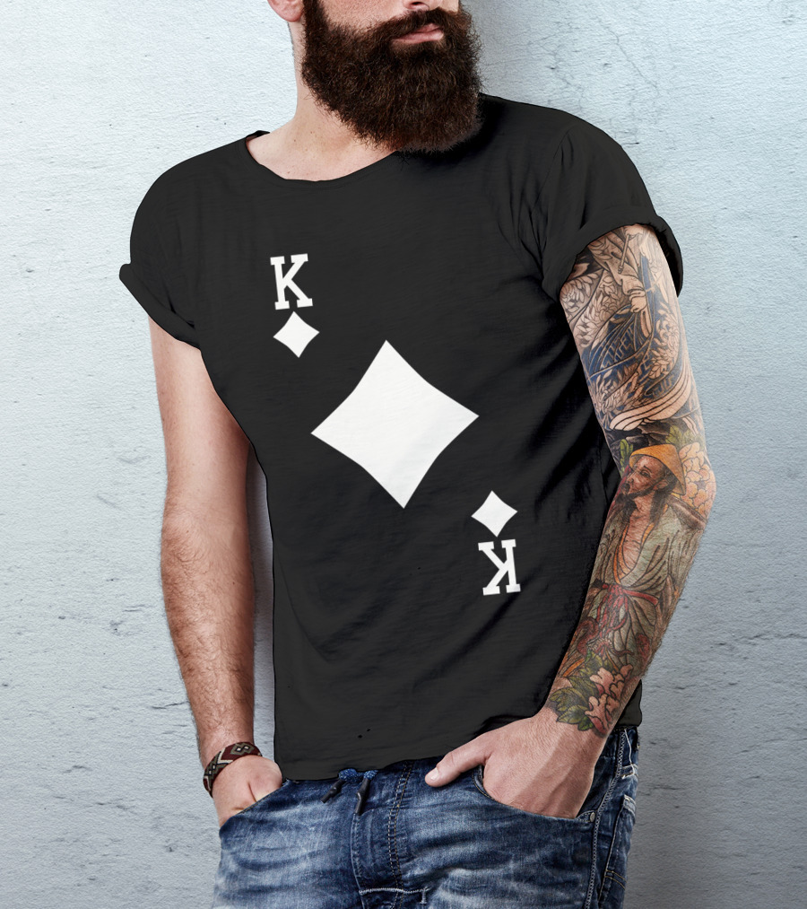 King K Diamond Playing Card T-Shirt