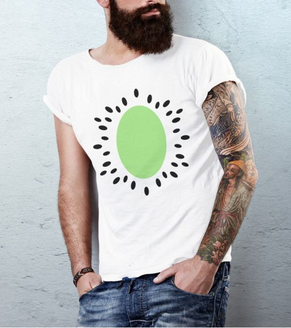 Kiwi Costume Cool Trendy Oval Fruit Interior Look T-Shirt