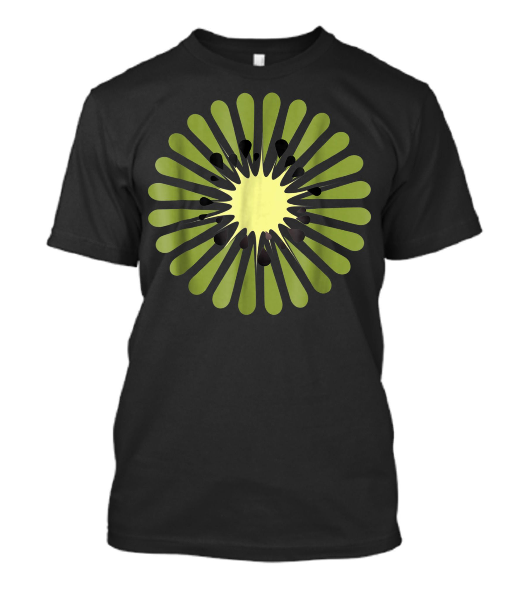 Kiwi Slice Abstract Green T-Shirt