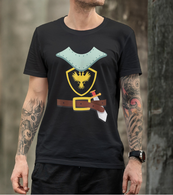 Knight In Shining Armor Double Headed Eagle Shield And Sword Suit T-Shirt