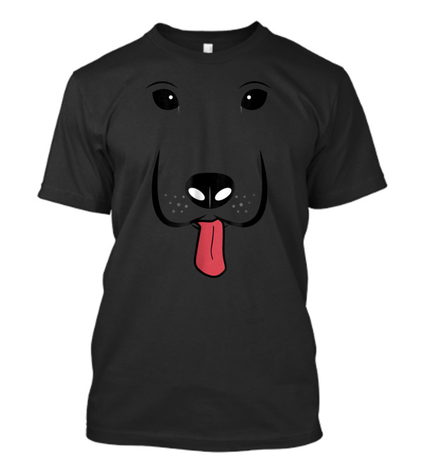 Labrador Lab Dog Face Costume Halloween Fancy Tongue Out T-Shirt