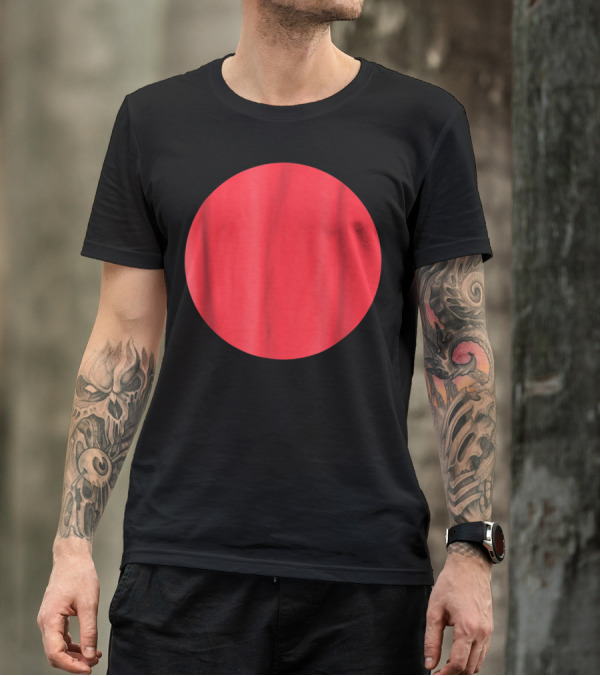 Last Minute DIY Halloween Costume Japanese Flag Circle T-Shirt