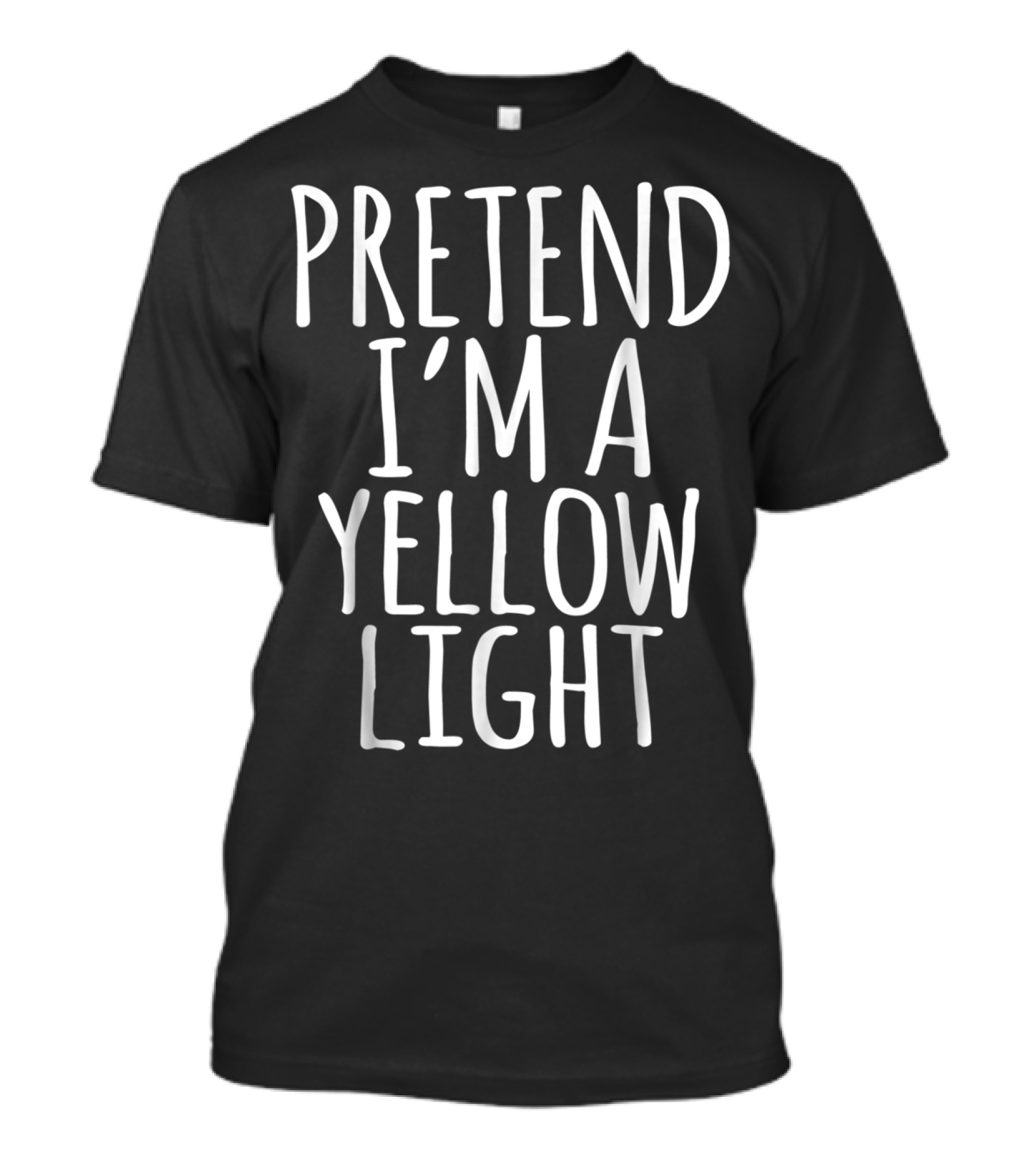 Lazy Funny Pretend I'm A Yellow Light Halloween Costume T-Shirt
