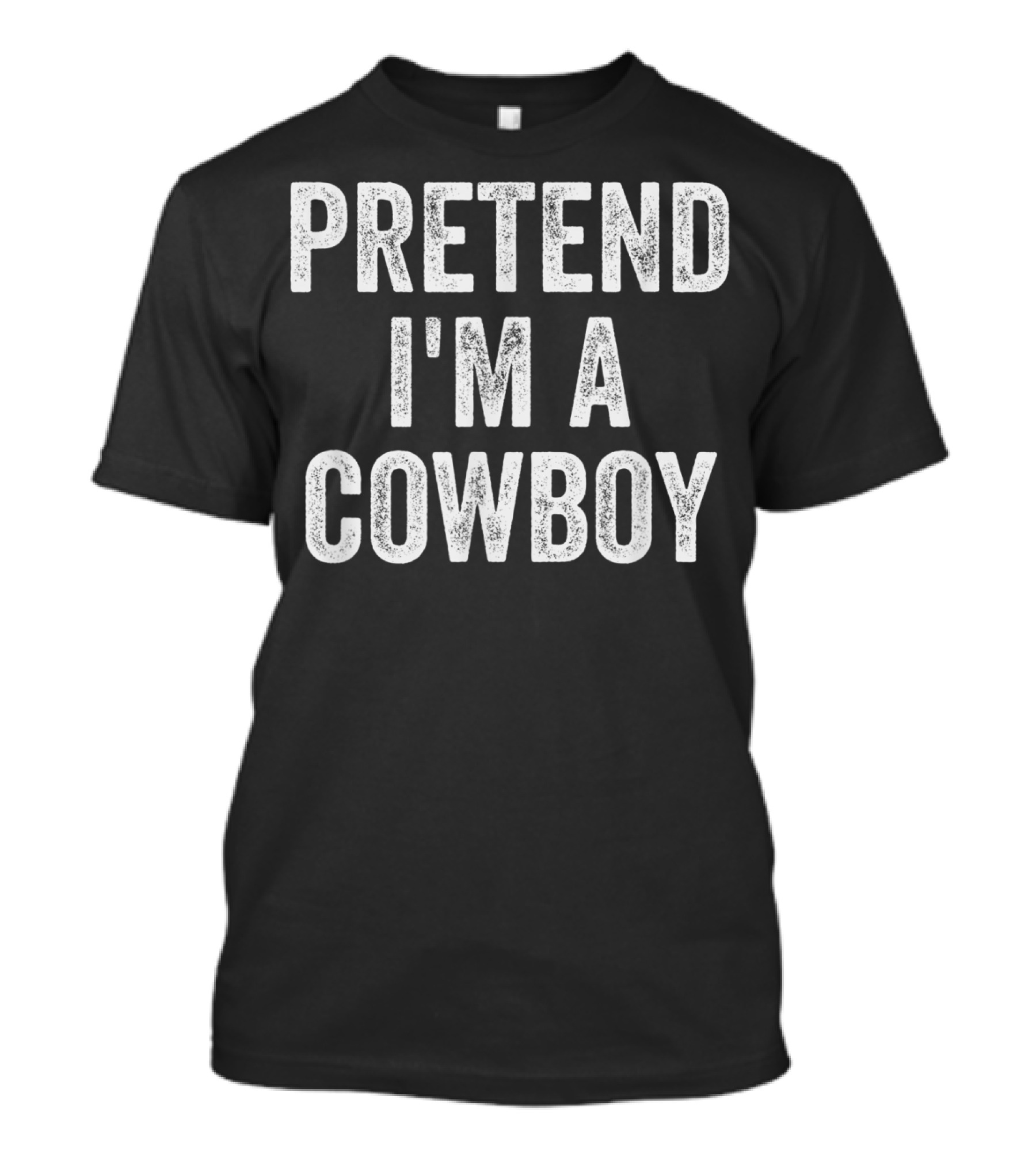 Lazy Halloween Costume Pretend I'm A Cowboy T-Shirt
