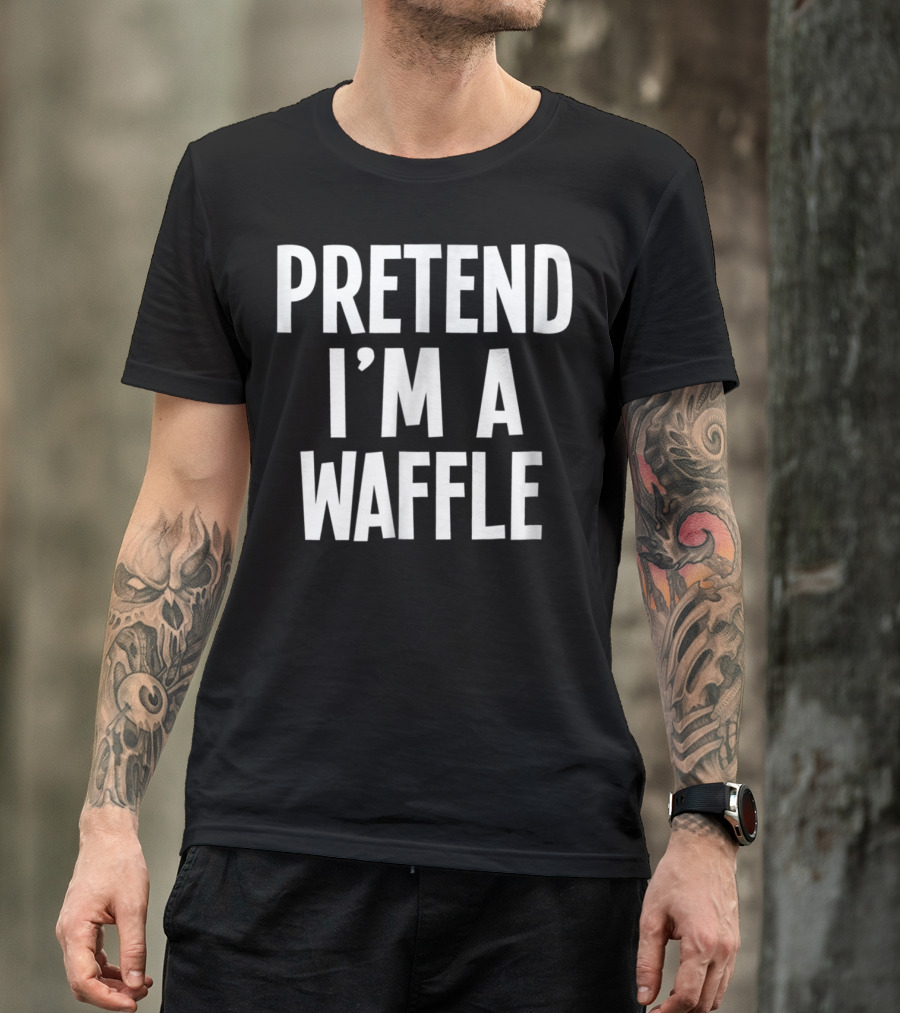 Lazy Halloween Costume Pretend I'm A Waffle T-Shirt