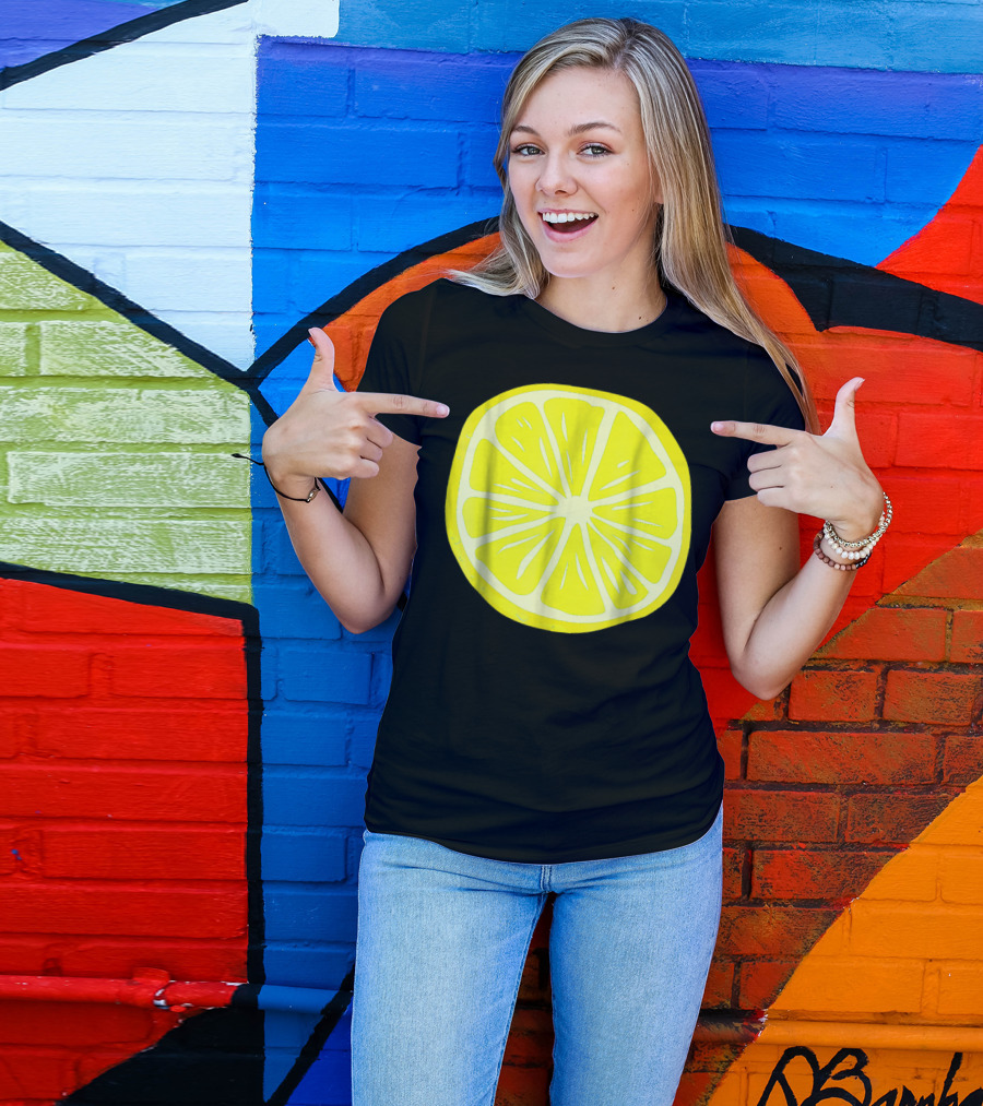 Lemon Slice Funny Matching Halloween Costume Fruits T-Shirt