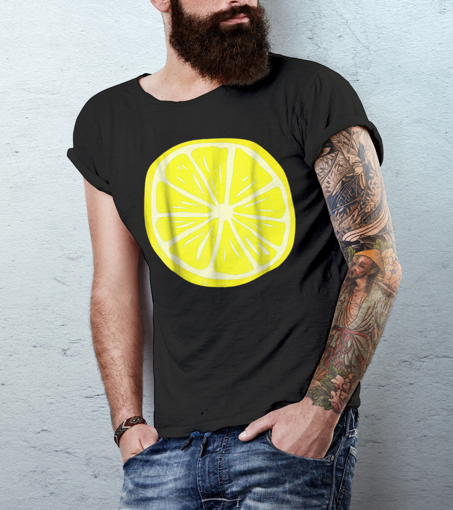 Lemon Slice Funny Matching Halloween Costume Fruits T-Shirt