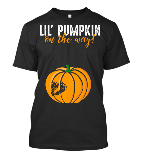 Lil' Pumpkin On The Way Halloween Pregnancy Announcement T-Shirt