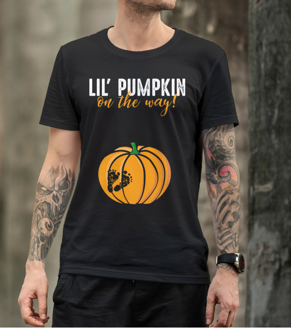 Lil' Pumpkin On The Way Halloween Pregnancy Announcement T-Shirt