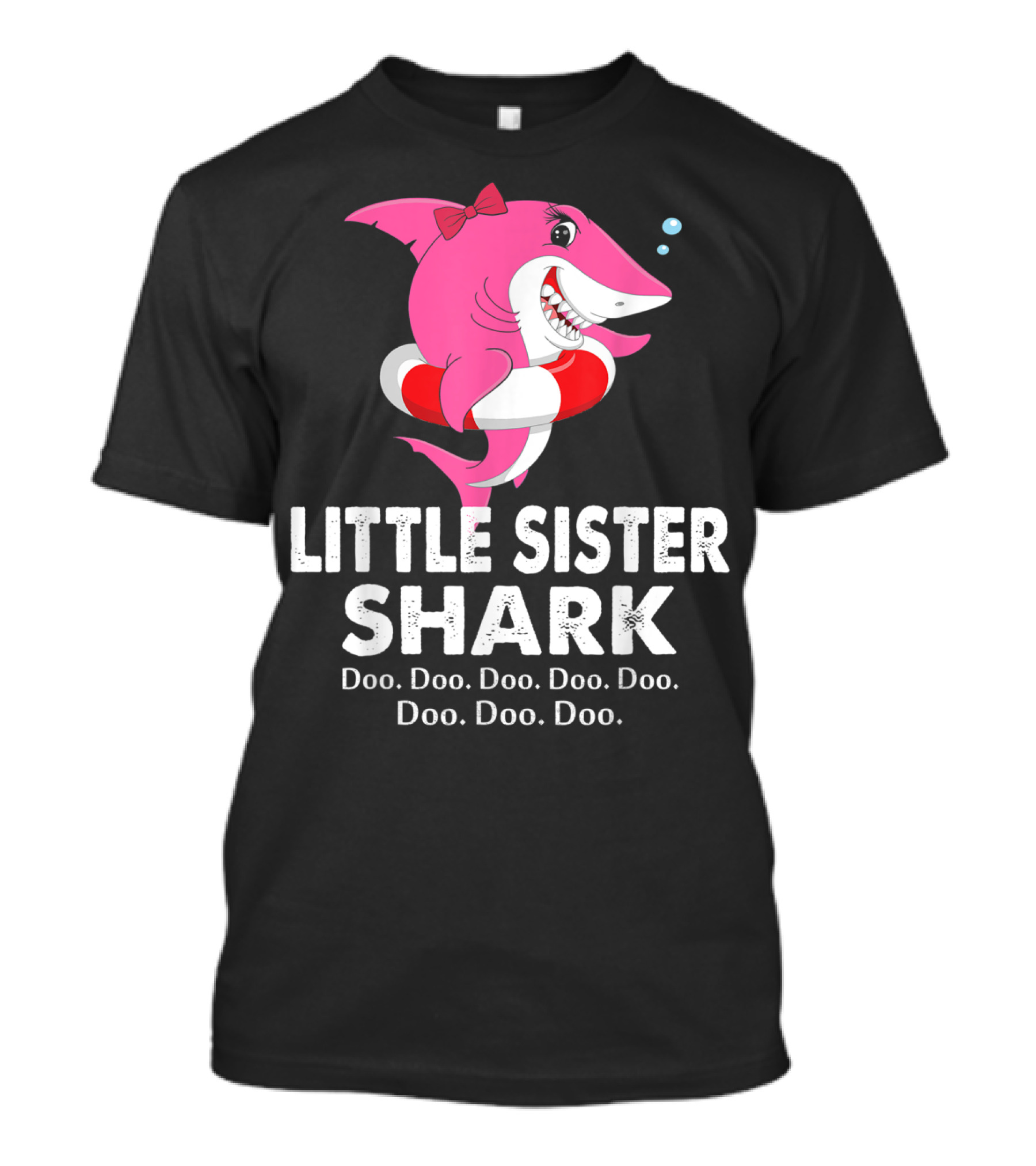 Little Sister Shark Doo Doo Family Shark T-Shirt