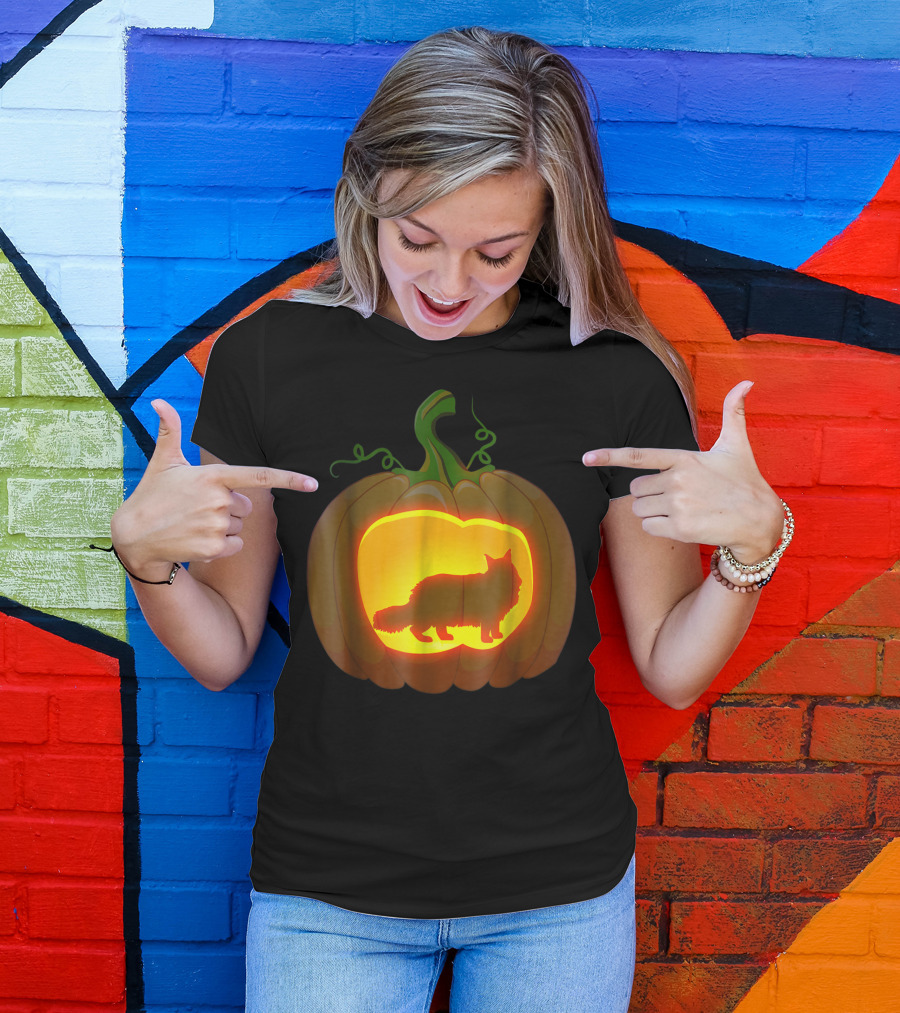Maine Coon Cat Pumpkin Carving Halloween T-Shirt