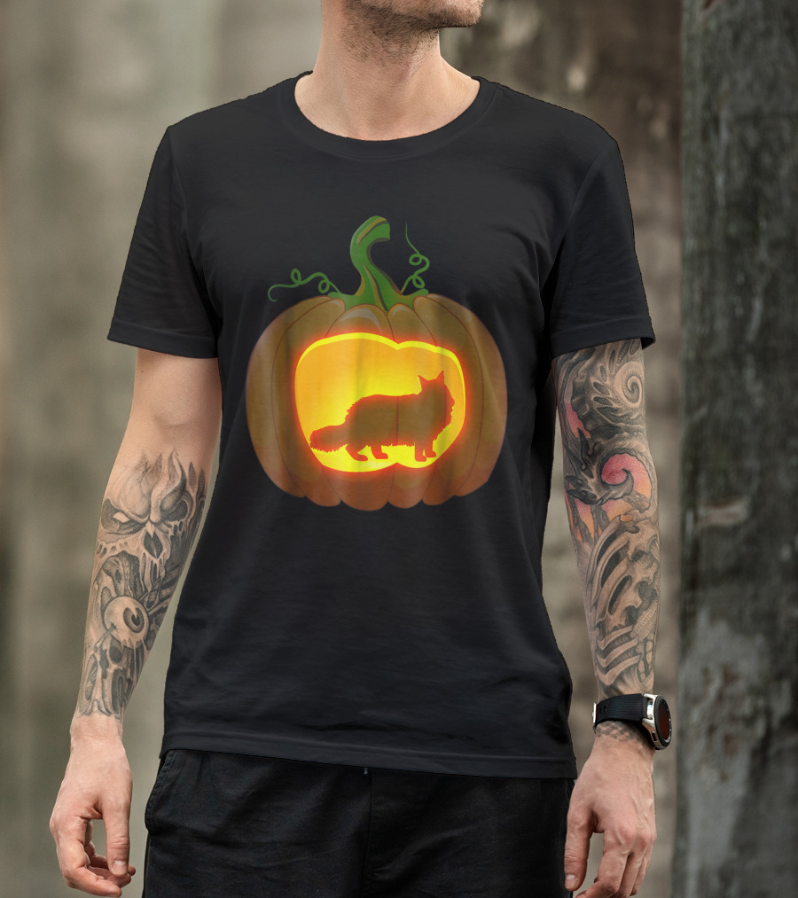 Maine Coon Cat Pumpkin Carving Halloween T-Shirt