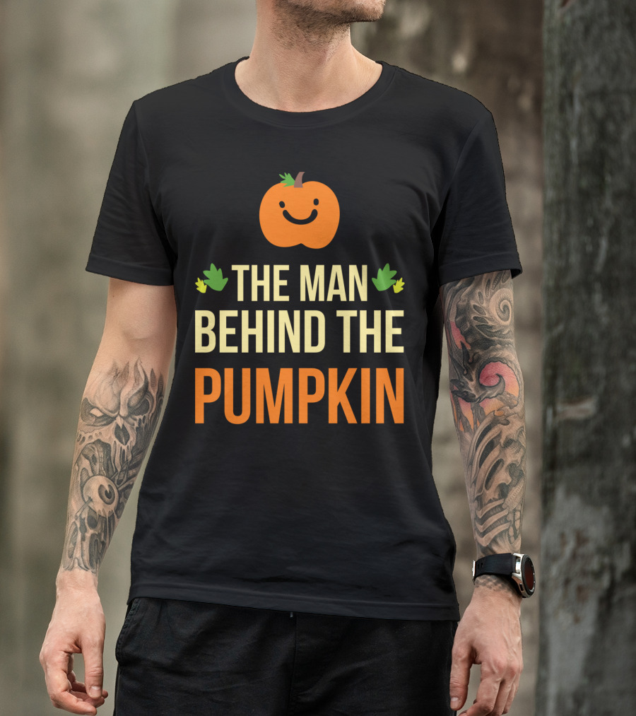 The Man Behind The Pumpkin Halloween Pregnancy T-Shirt