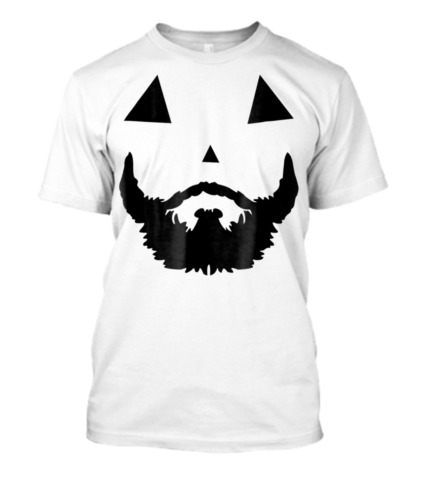 Halloween Pumpkin Jack-o'-Lantern Beard Face Mens T-Shirt