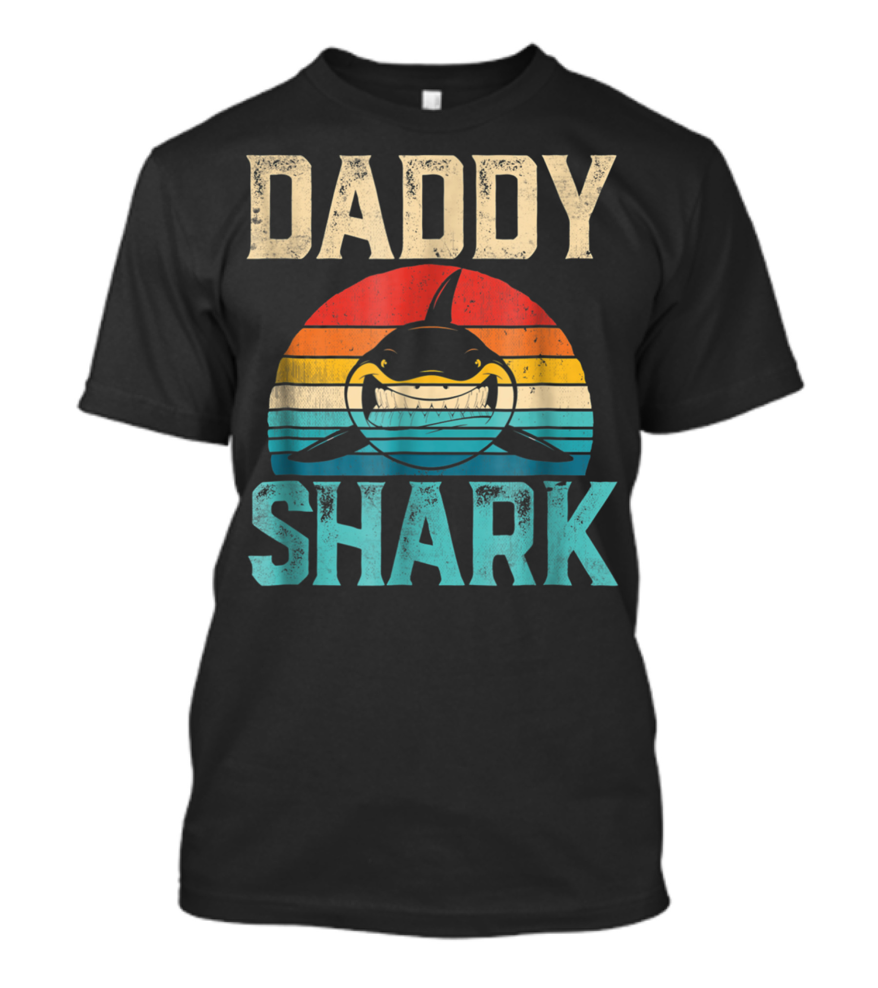 Daddy Shark Vintage Retro Style Mens T-Shirt
