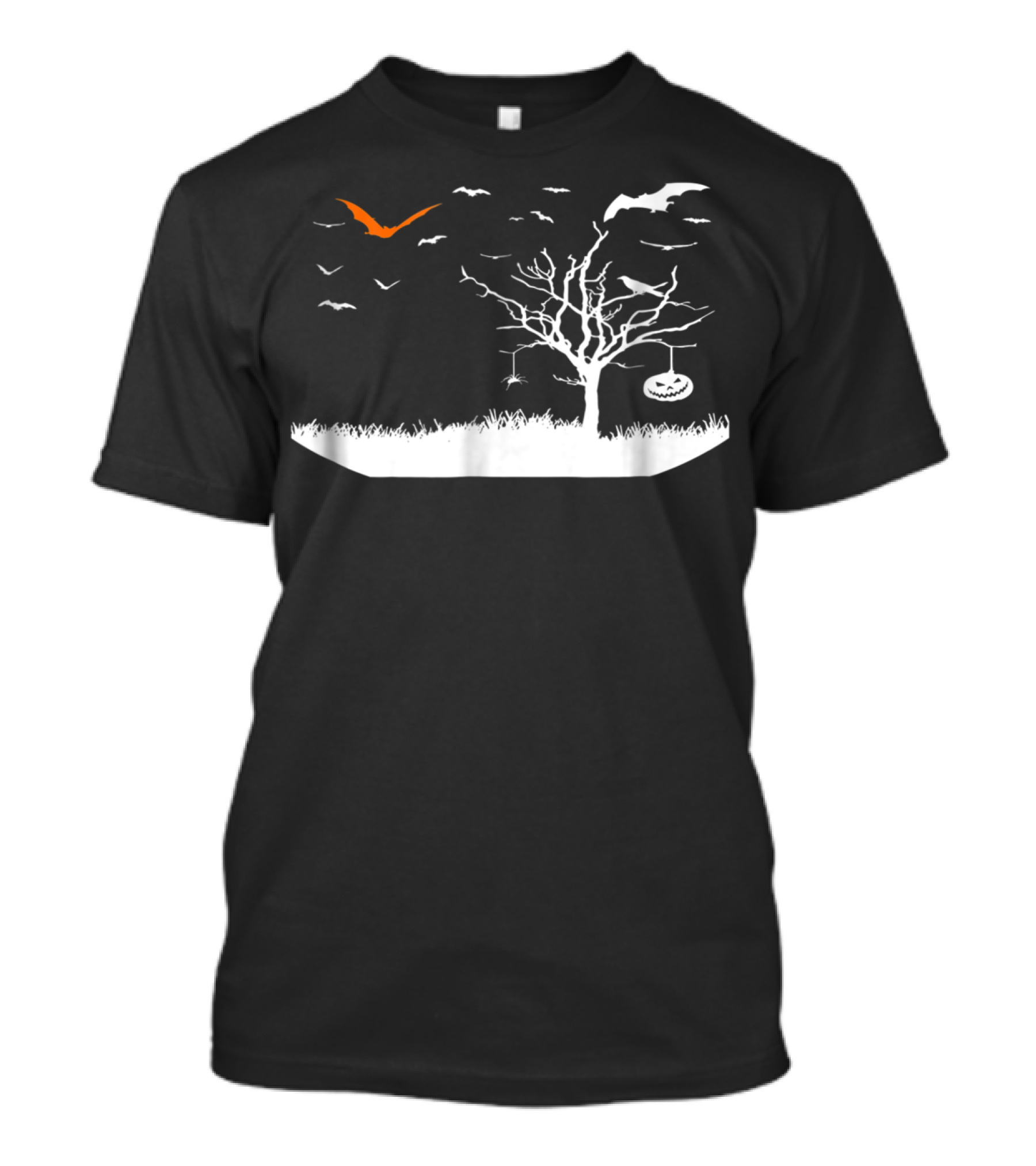 Halloween Tree Silhouette With Birds And Jack-o'-Lantern T-Shirt