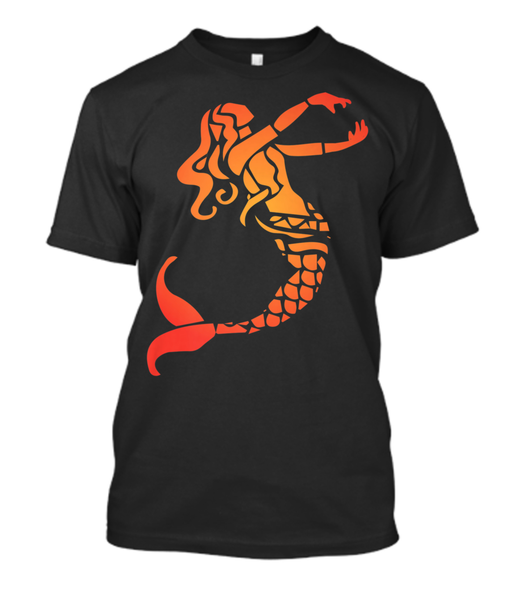 Mermaid Silhouette Pumpkin Carving T-Shirt