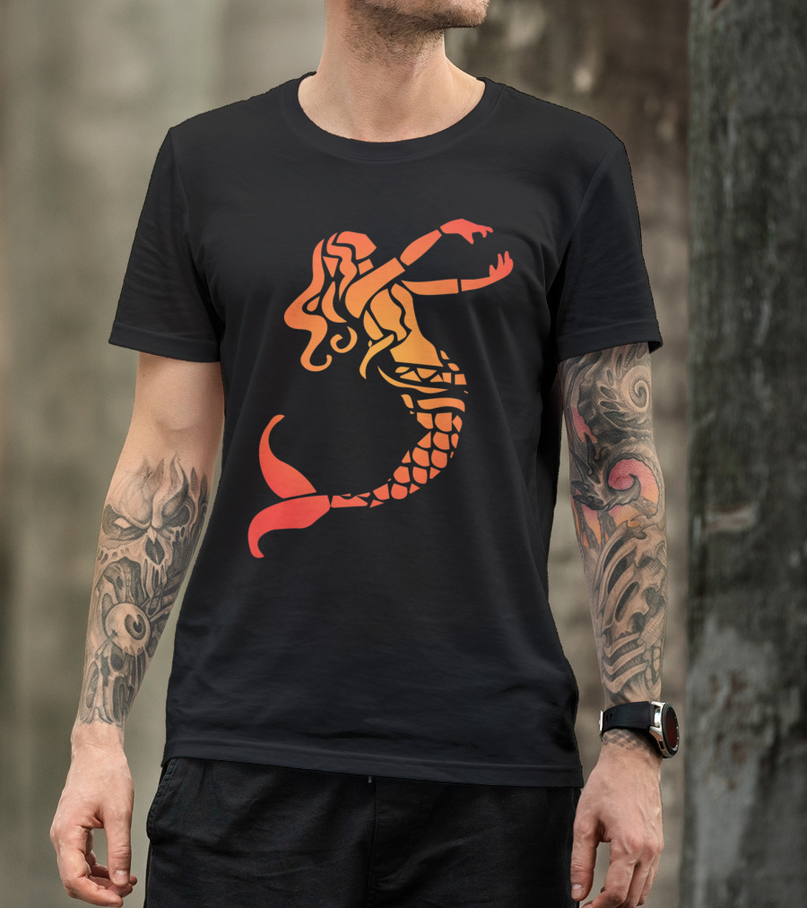 Mermaid Silhouette Pumpkin Carving T-Shirt