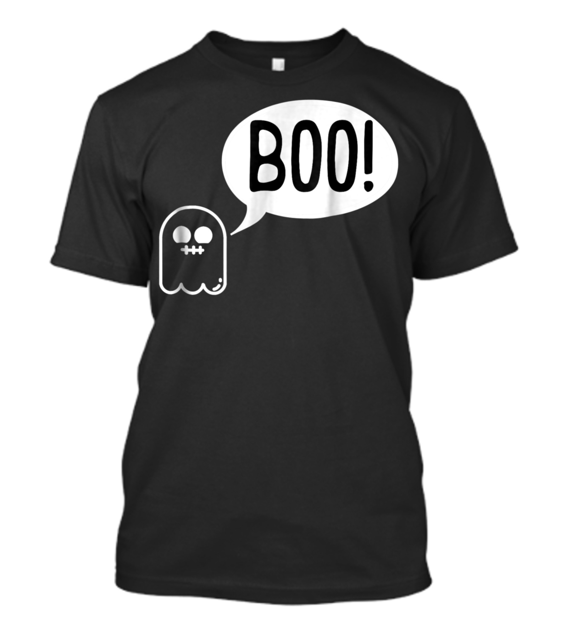 Minimalist Boo Ghost Speech Icon T-Shirt