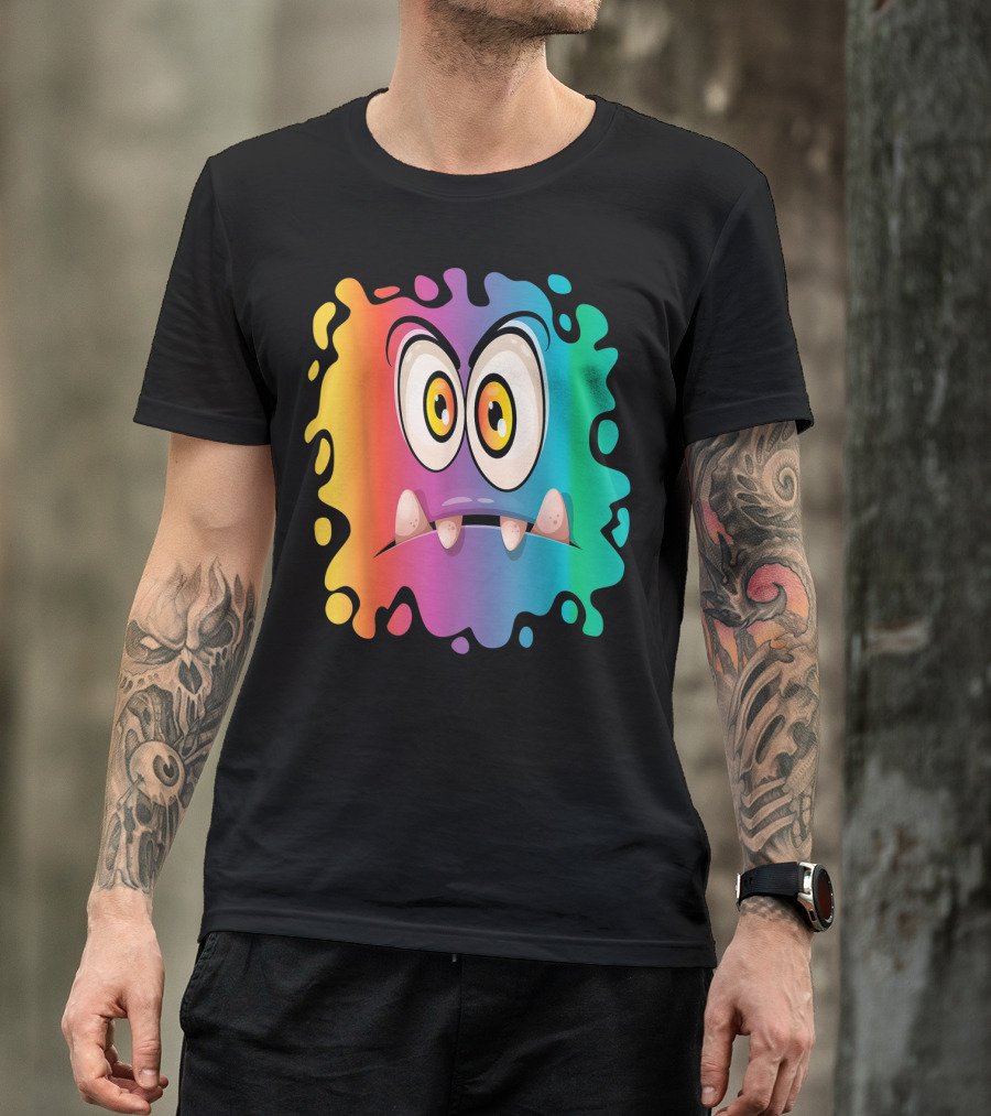 Monster Face Colorful Expression T-Shirt
