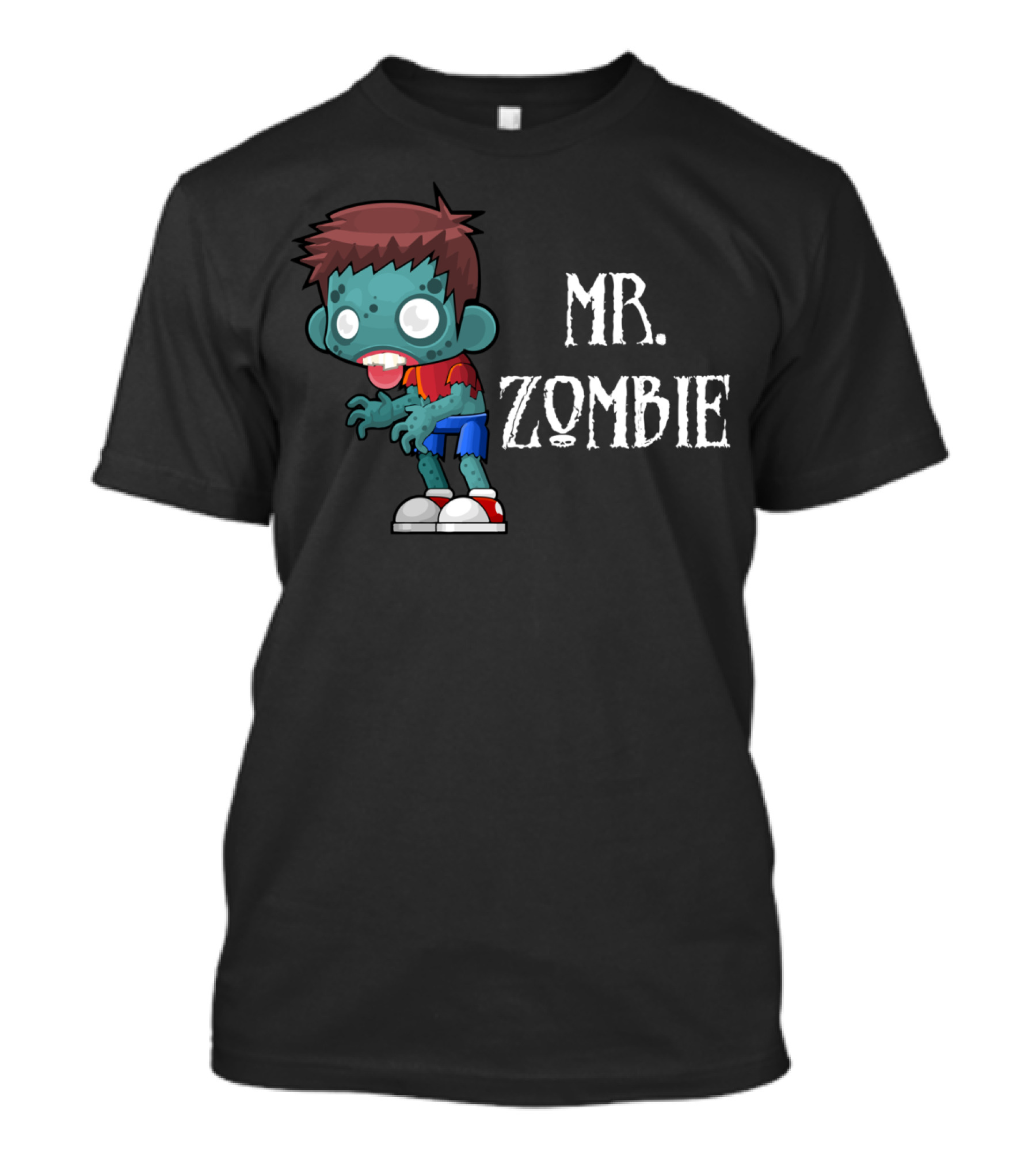Mr Zombie Halloween Couples Mr And Mrs Monster T-Shirt