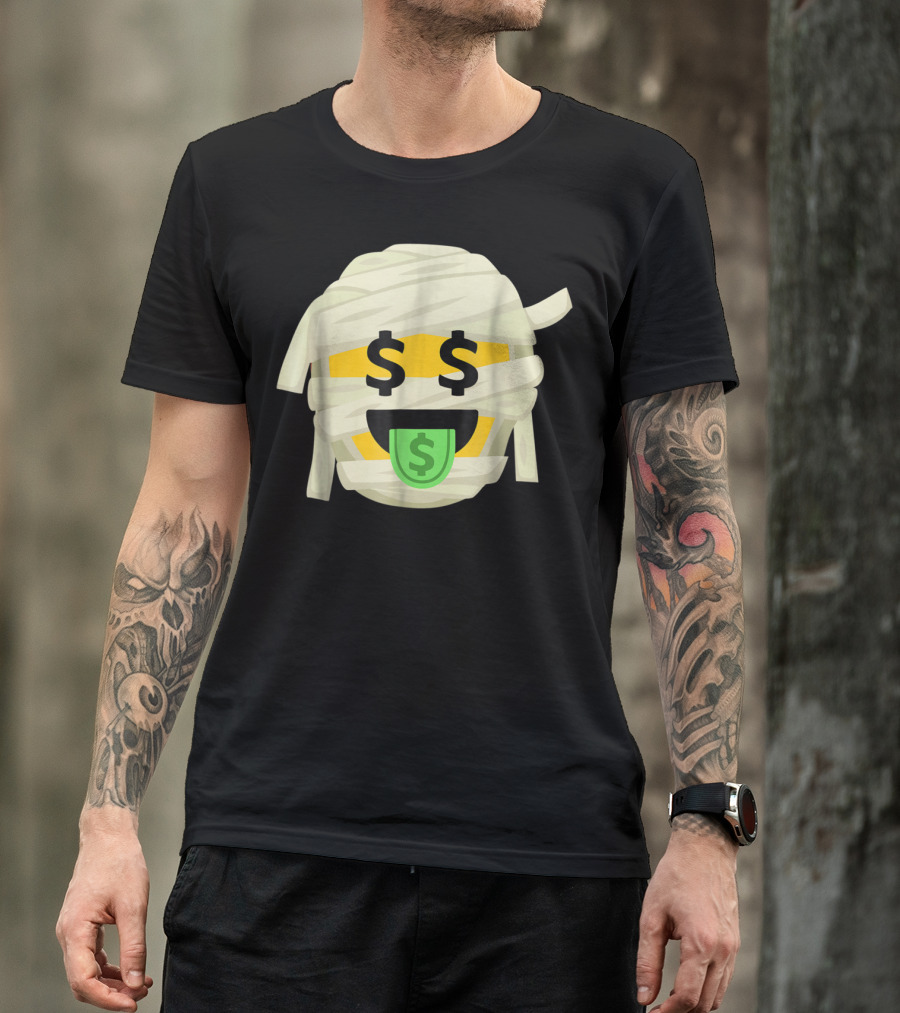 Mummy Emoji Dollar Eyes Money Tongue T-Shirt