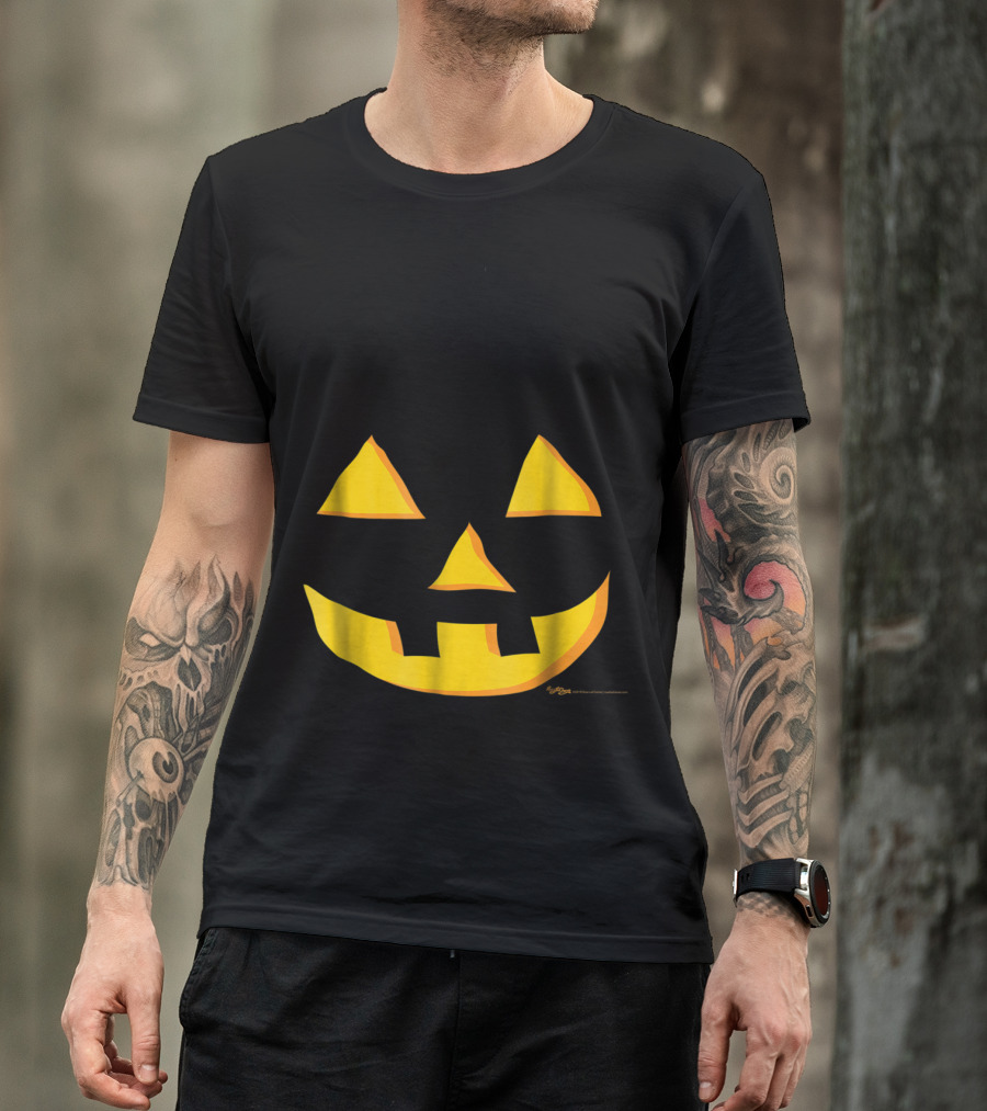 My Belly Pumpkin Mask Jack-O'-Lantern Face T-Shirt