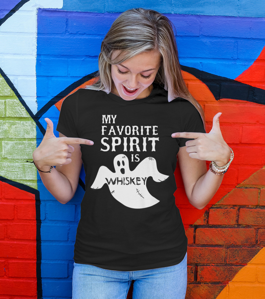 My Favorite Spirit Is Whiskey Ghost T-Shirt
