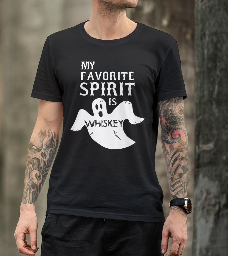 My Favorite Spirit Is Whiskey Ghost T-Shirt