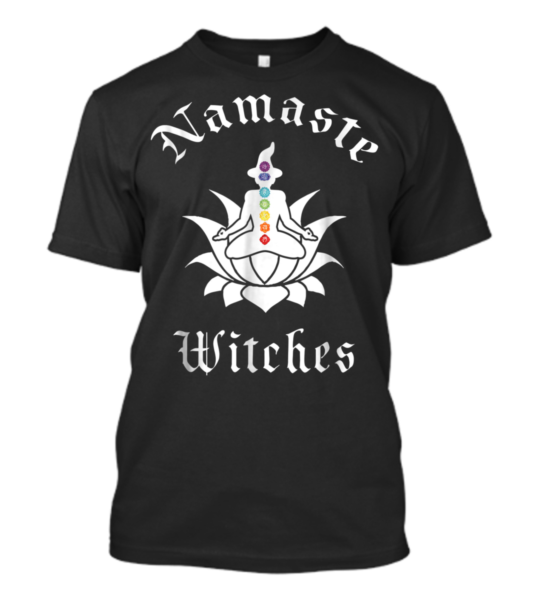 Namaste Witches Yoga Chakras Lotus Meditation T-Shirt