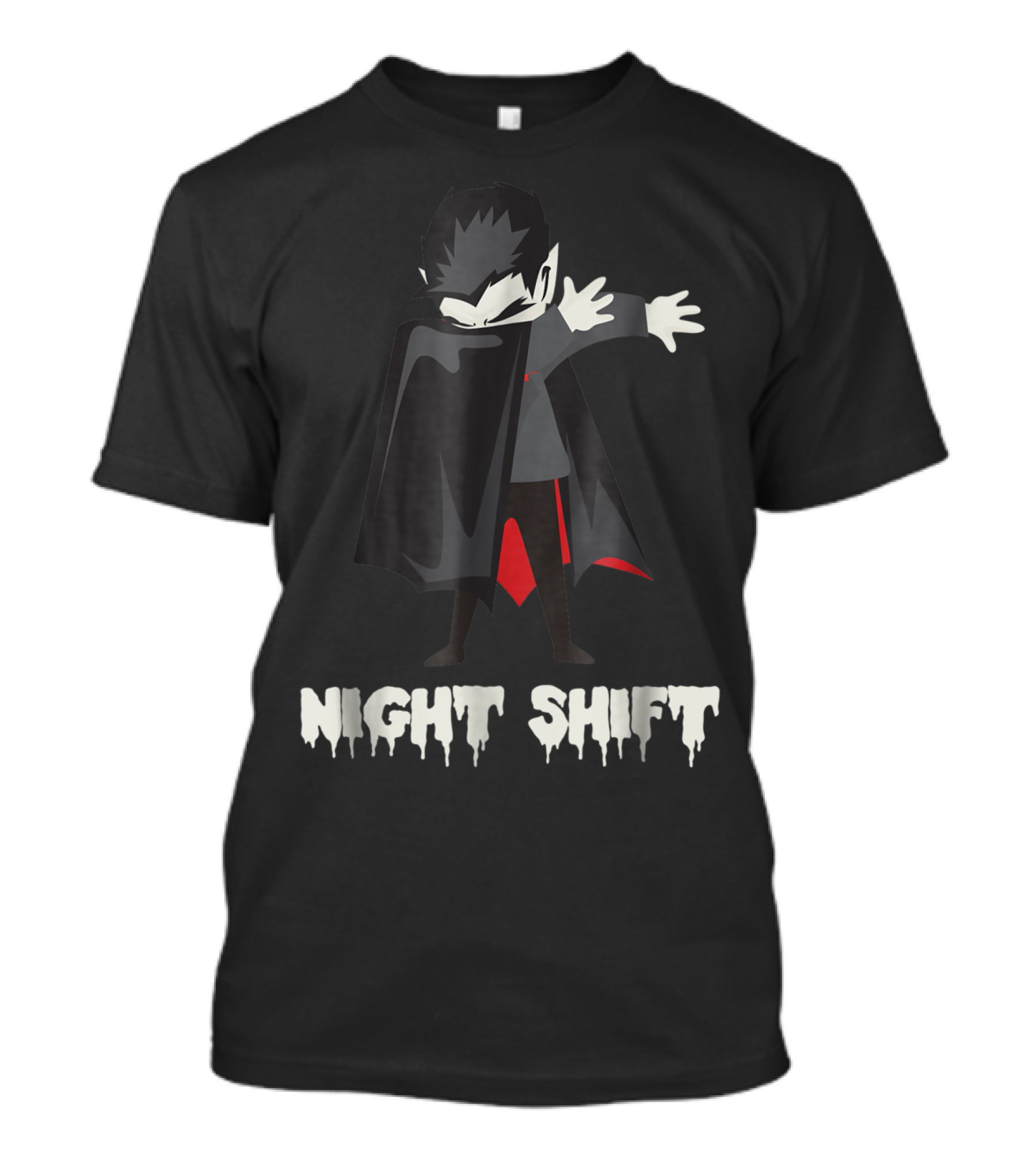 Night Shift Dabbing Vampire Halloween T-Shirt