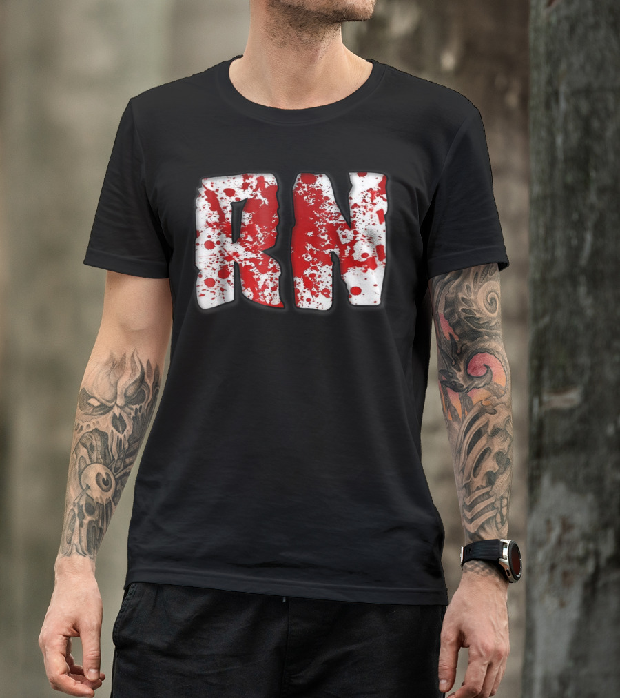 RN Blood Spatter Halloween Nurses T-Shirt