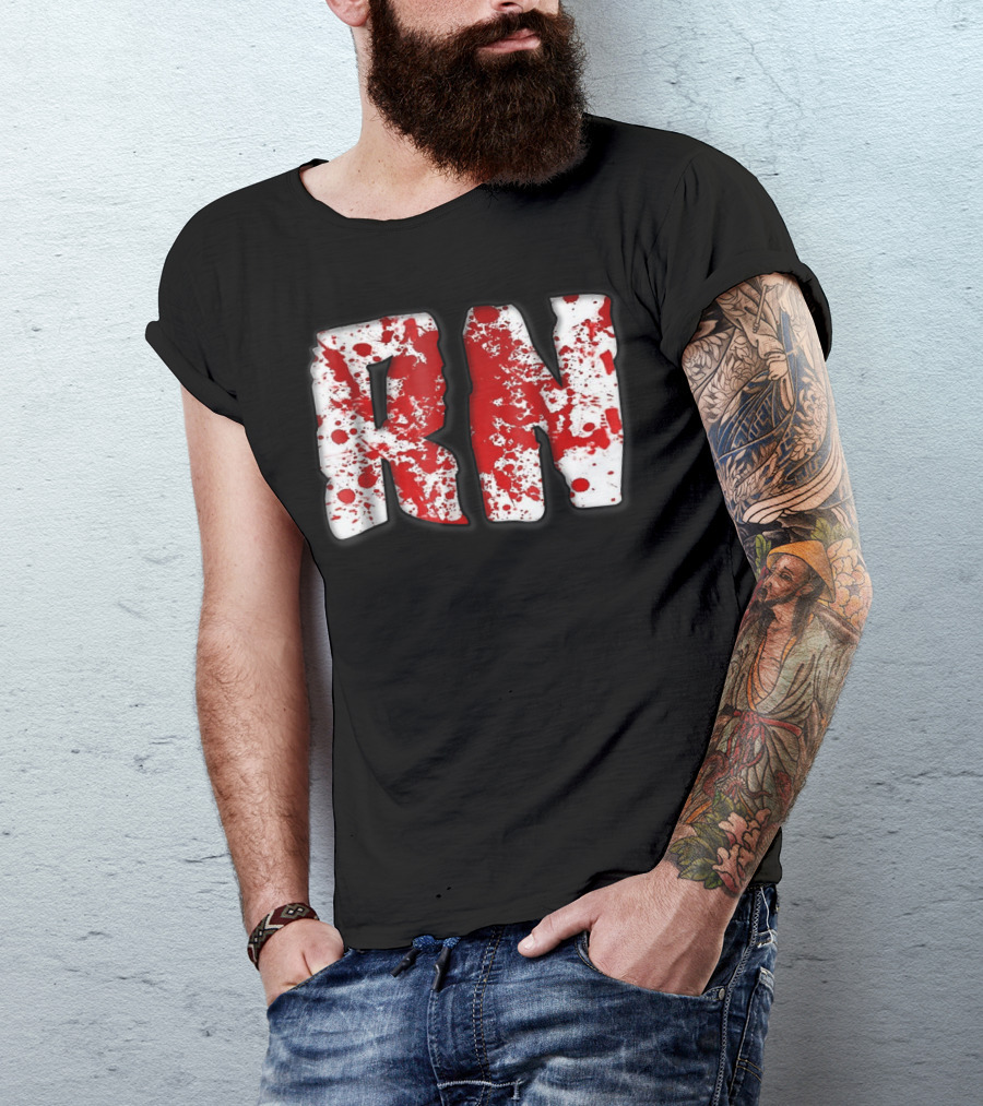 RN Blood Spatter Halloween Nurses T-Shirt