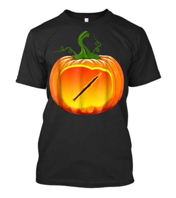 Oboe Instruments Carved Pumpkin Image T-Shirt