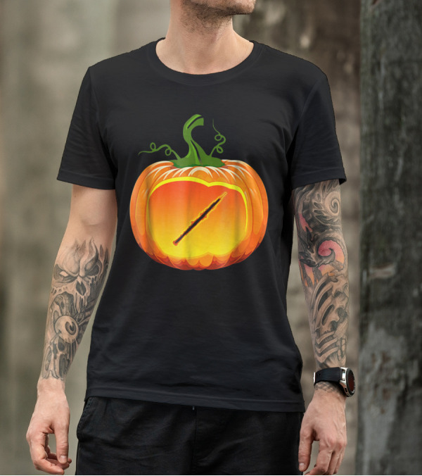 Oboe Instruments Carved Pumpkin Image T-Shirt