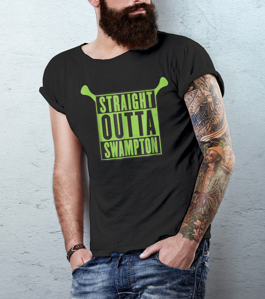 Straight Outta Swampton Halloween Ogre Ears T-Shirt