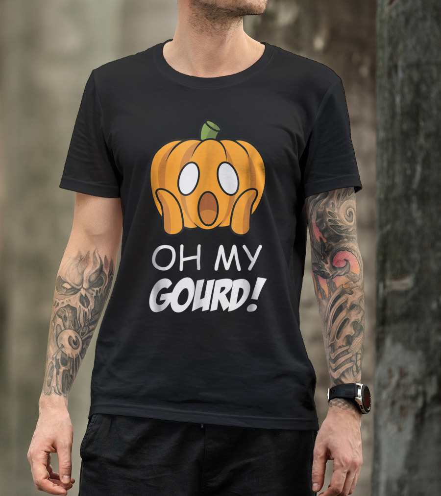 Oh My Gourd Cute Surprised Pumpkin T-Shirt