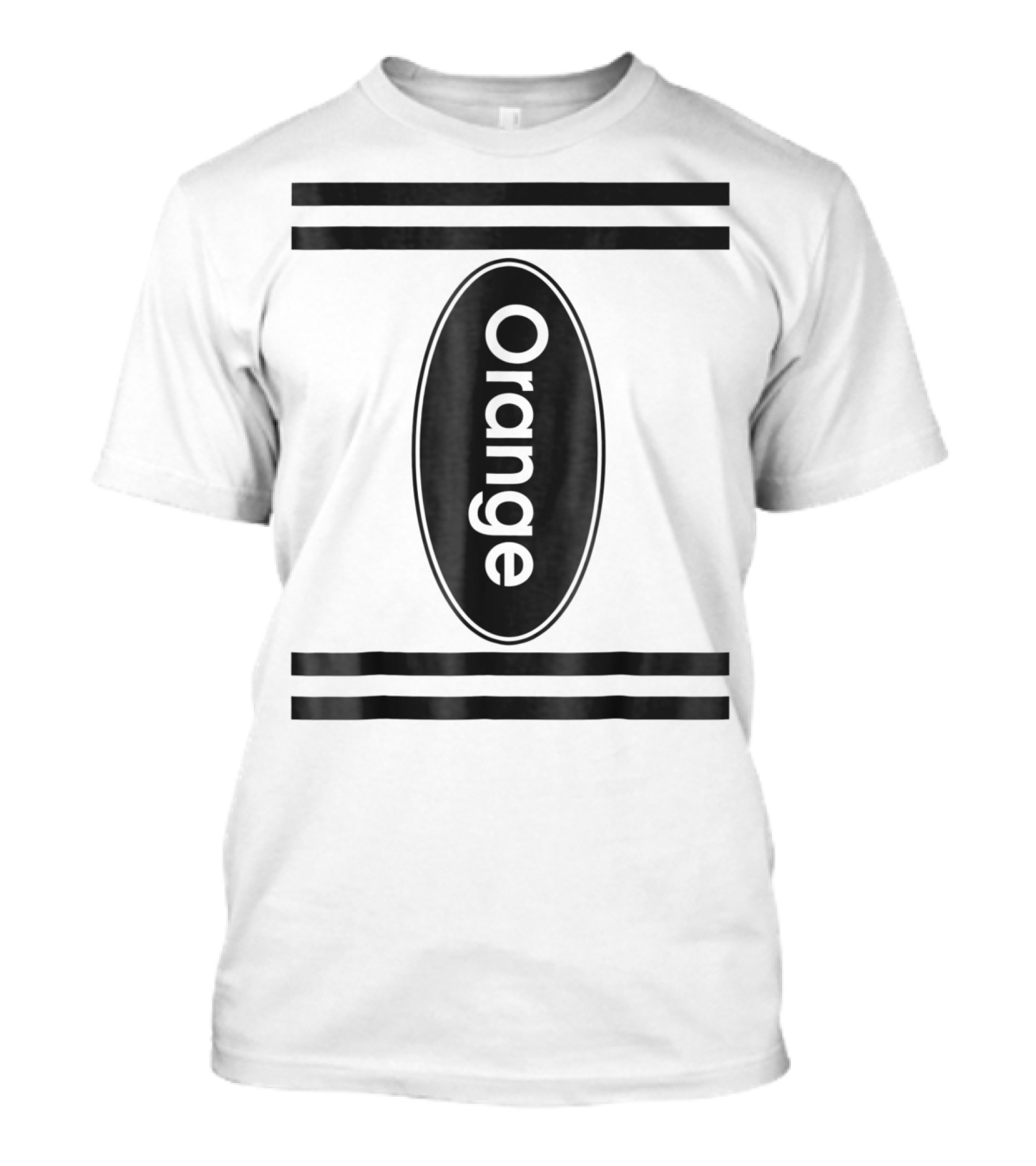 Orange Crayon Halloween Couple Friend Group Costume T-Shirt