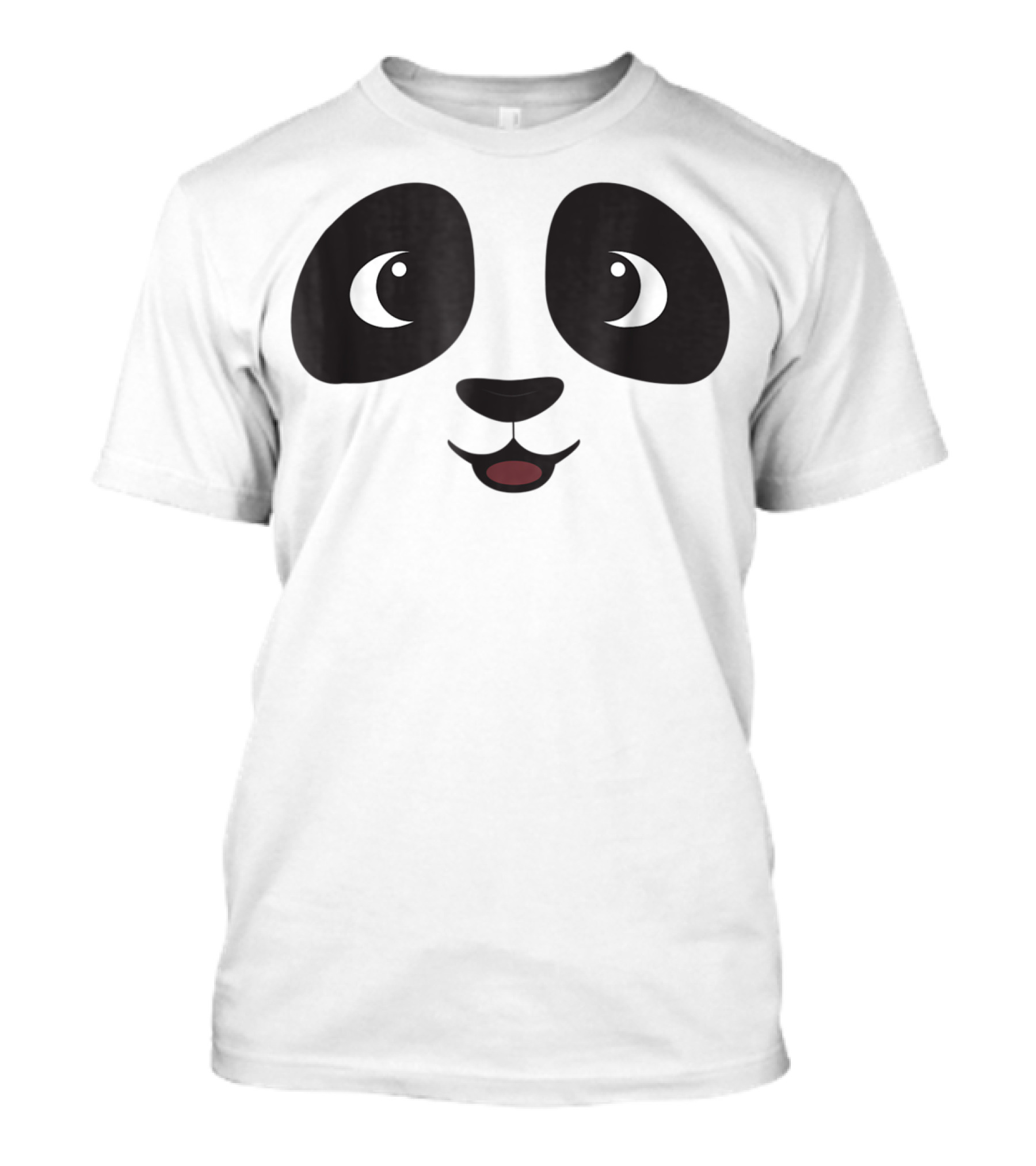 Panda Face Cute Halloween Costume Trick Treat Adorable Eyes T-Shirt