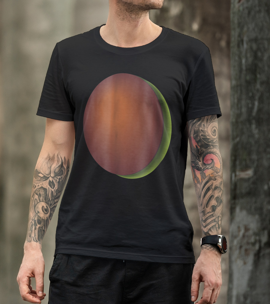 Part 1 Of 2 Avocado Couple Green Brown Half T-Shirt
