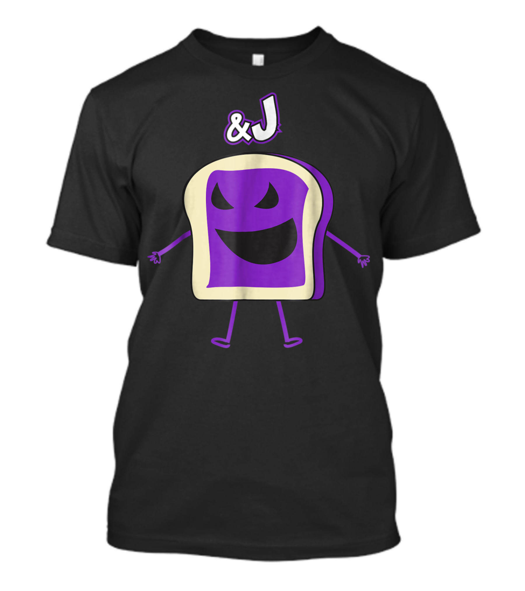 PBJ And J Jelly Sandwich Smiling Toast Character T-Shirt