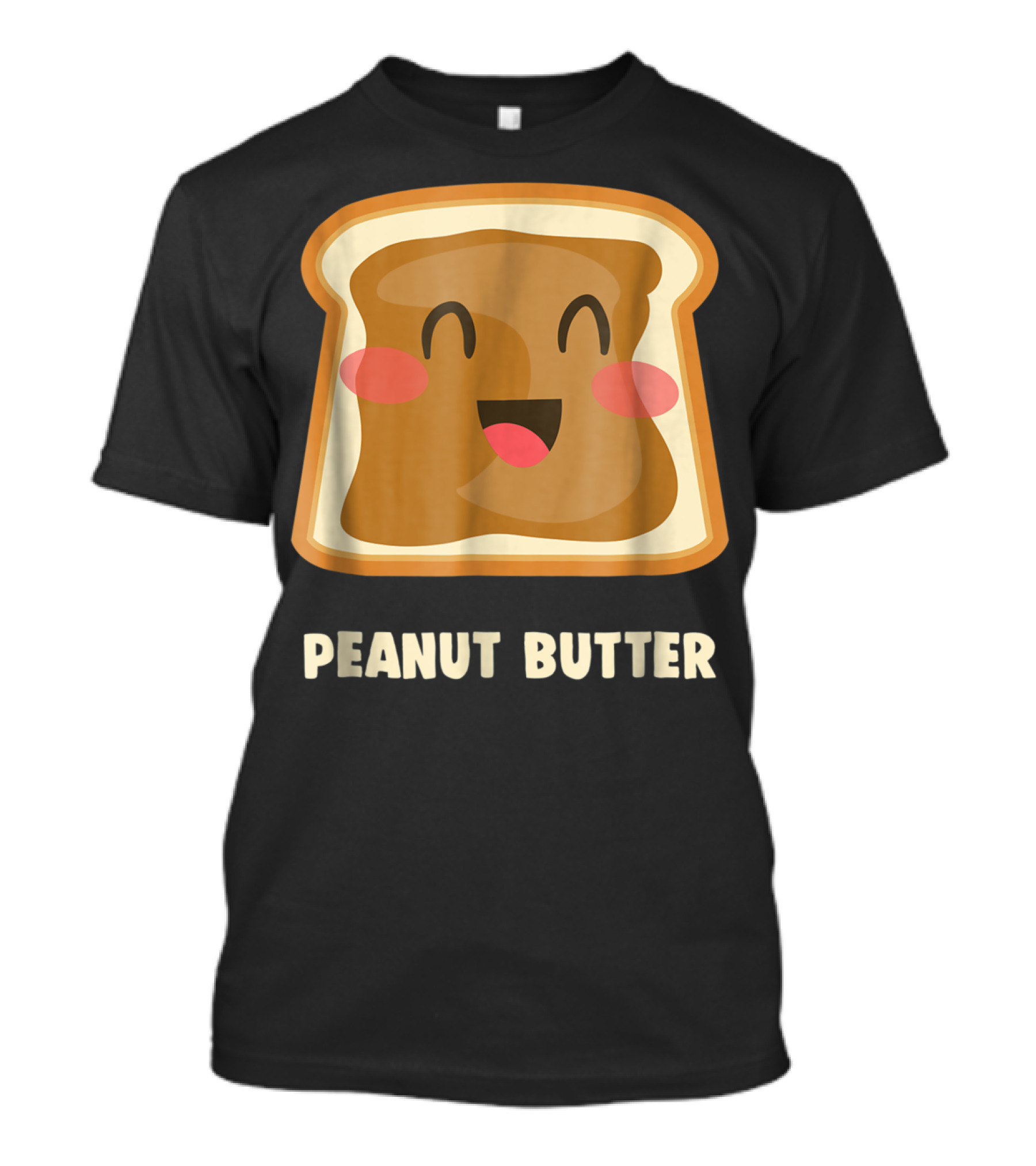 Happy Smiling Peanut Butter Toast Face T-Shirt