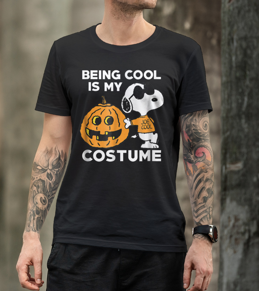 Being Cool Is My Costume Peanuts Snoopy Joe Cool Halloween T-Shirt