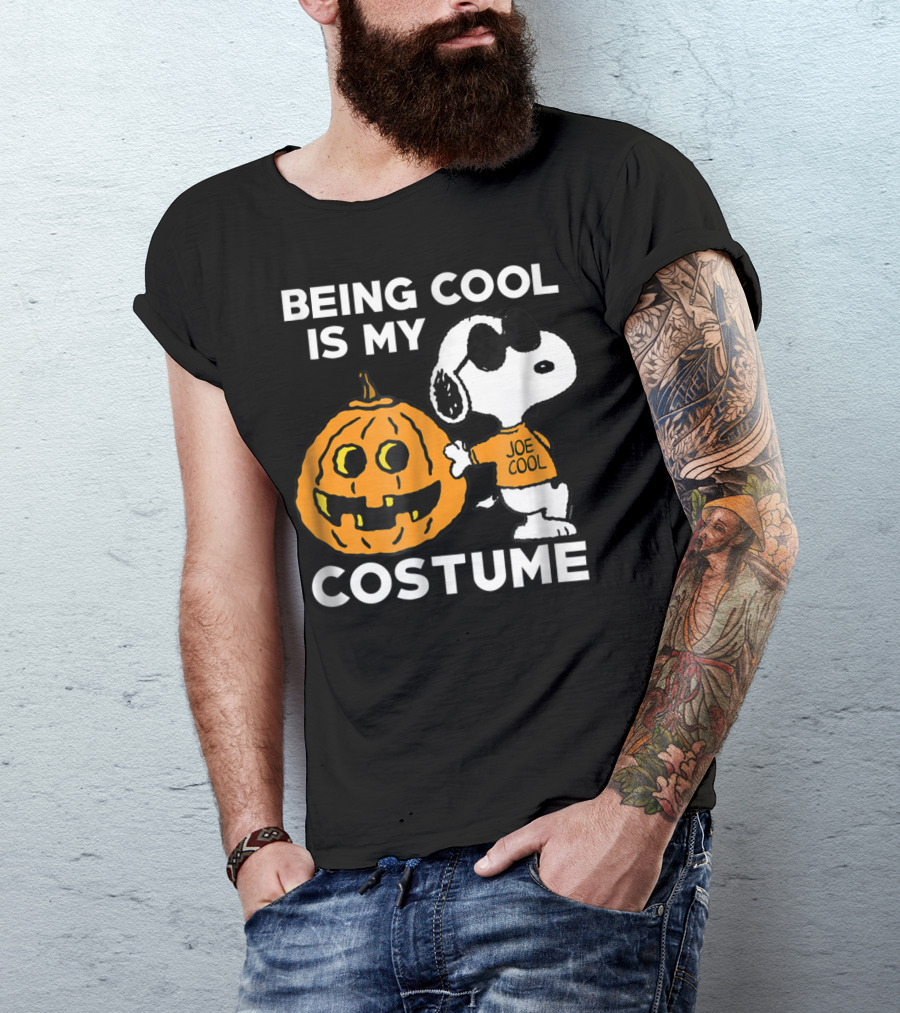 Being Cool Is My Costume Peanuts Snoopy Joe Cool Halloween T-Shirt