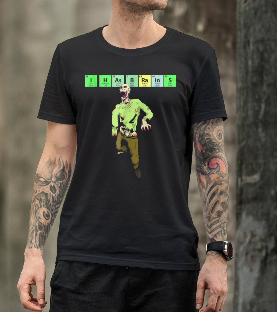 Iodine Has Boron Radon Indium Sulfur Zombie T-Shirt