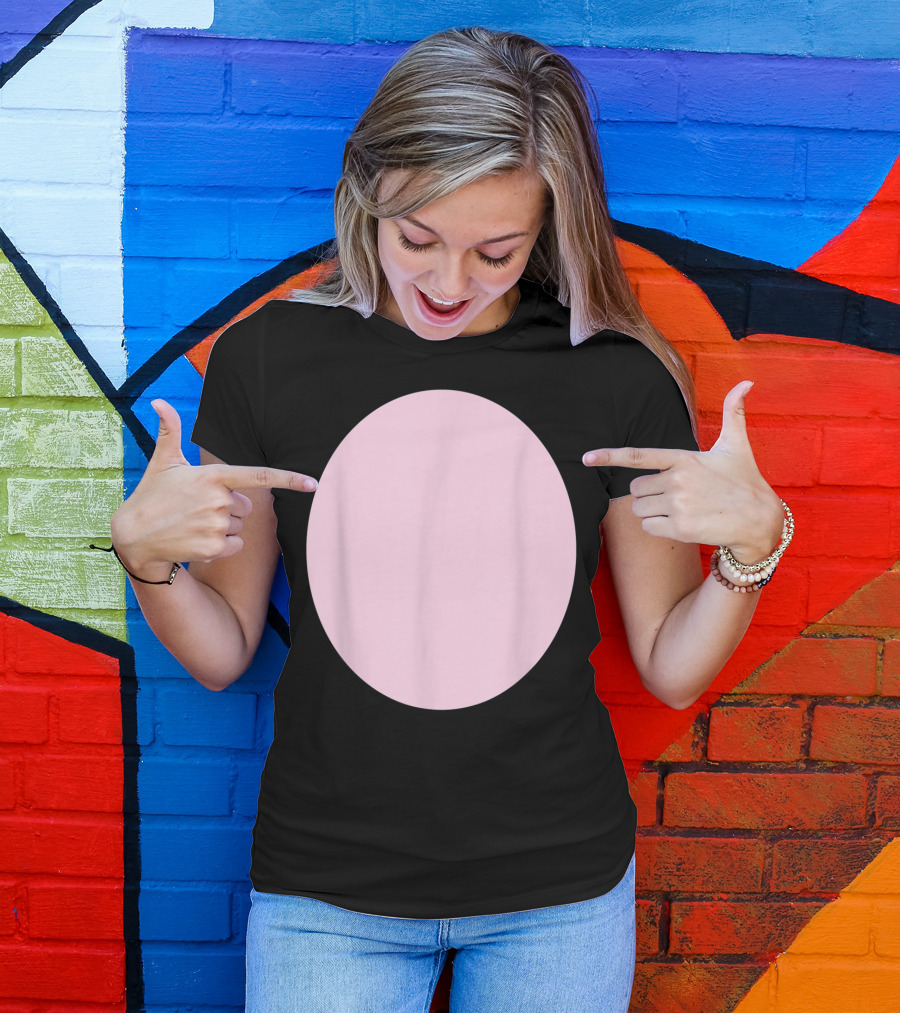 Pig Belly Pink Barnyard Animal DIY Circle T-Shirt