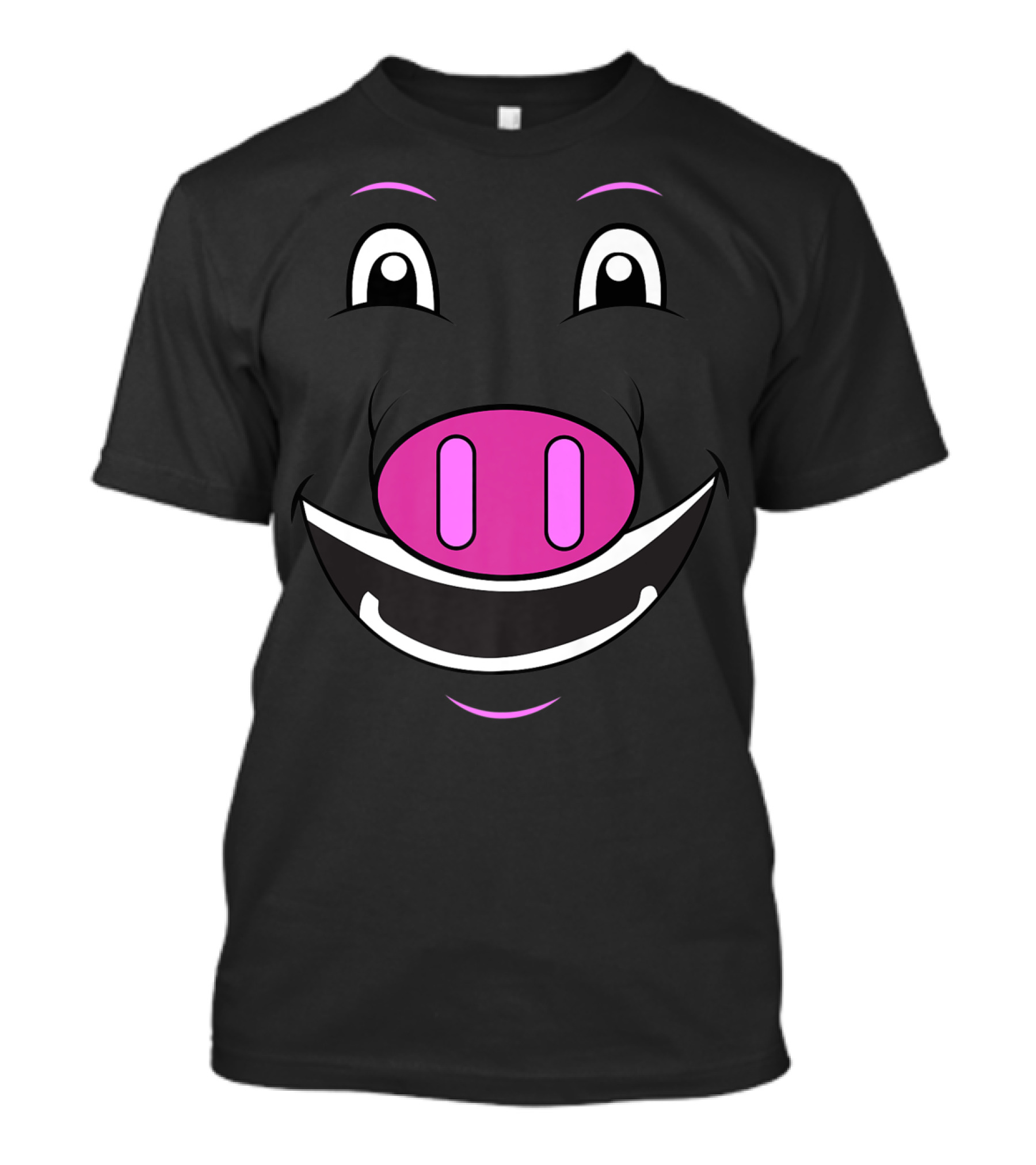 Pig Face Cute Funny Smiling Animal T-Shirt