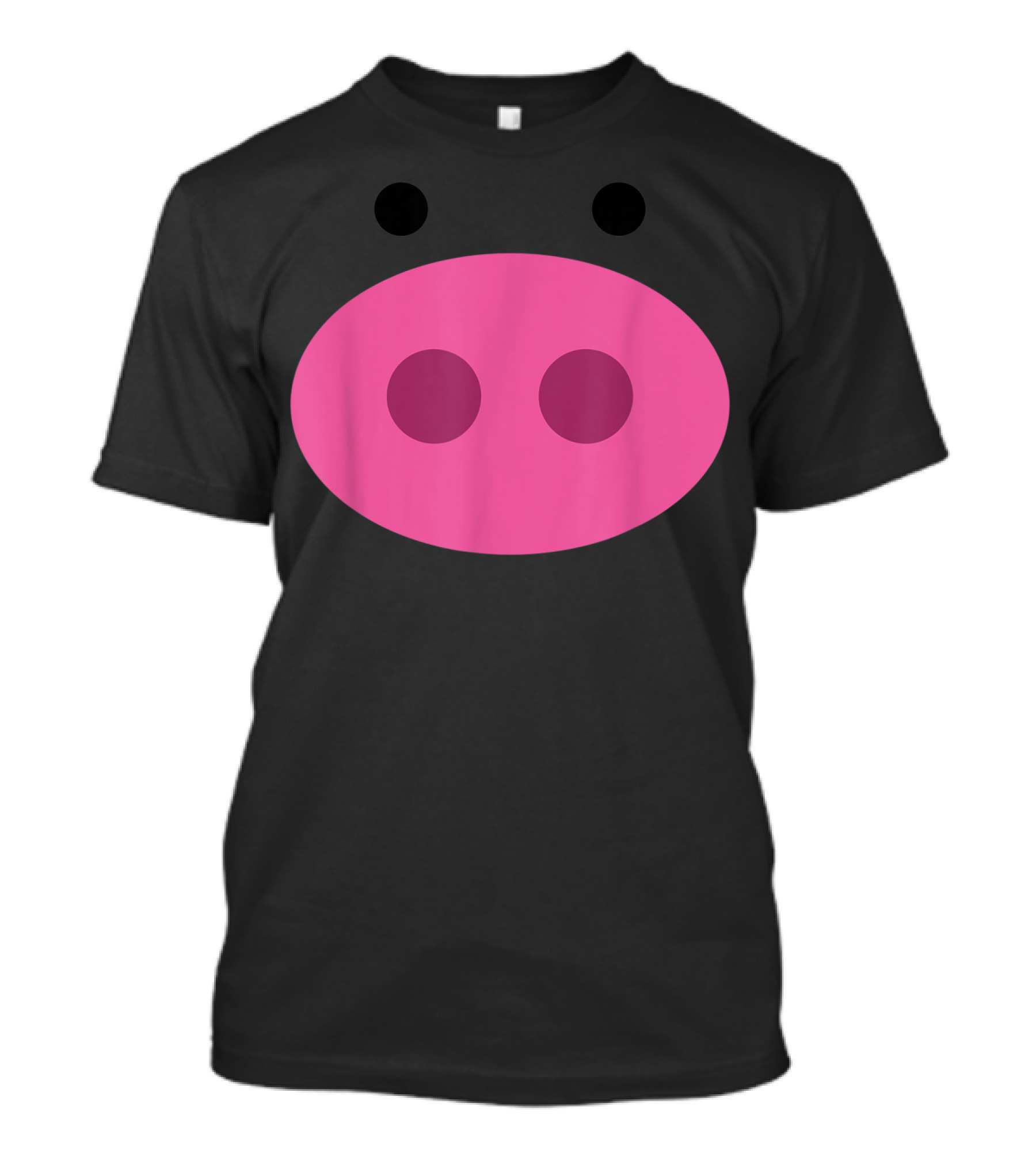 Pig Face Costume Funny Pink Pig Dress Up T-Shirt