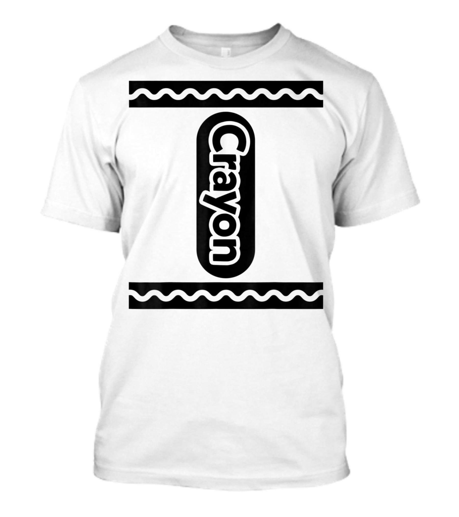 Crayon Black Wave T-Shirt