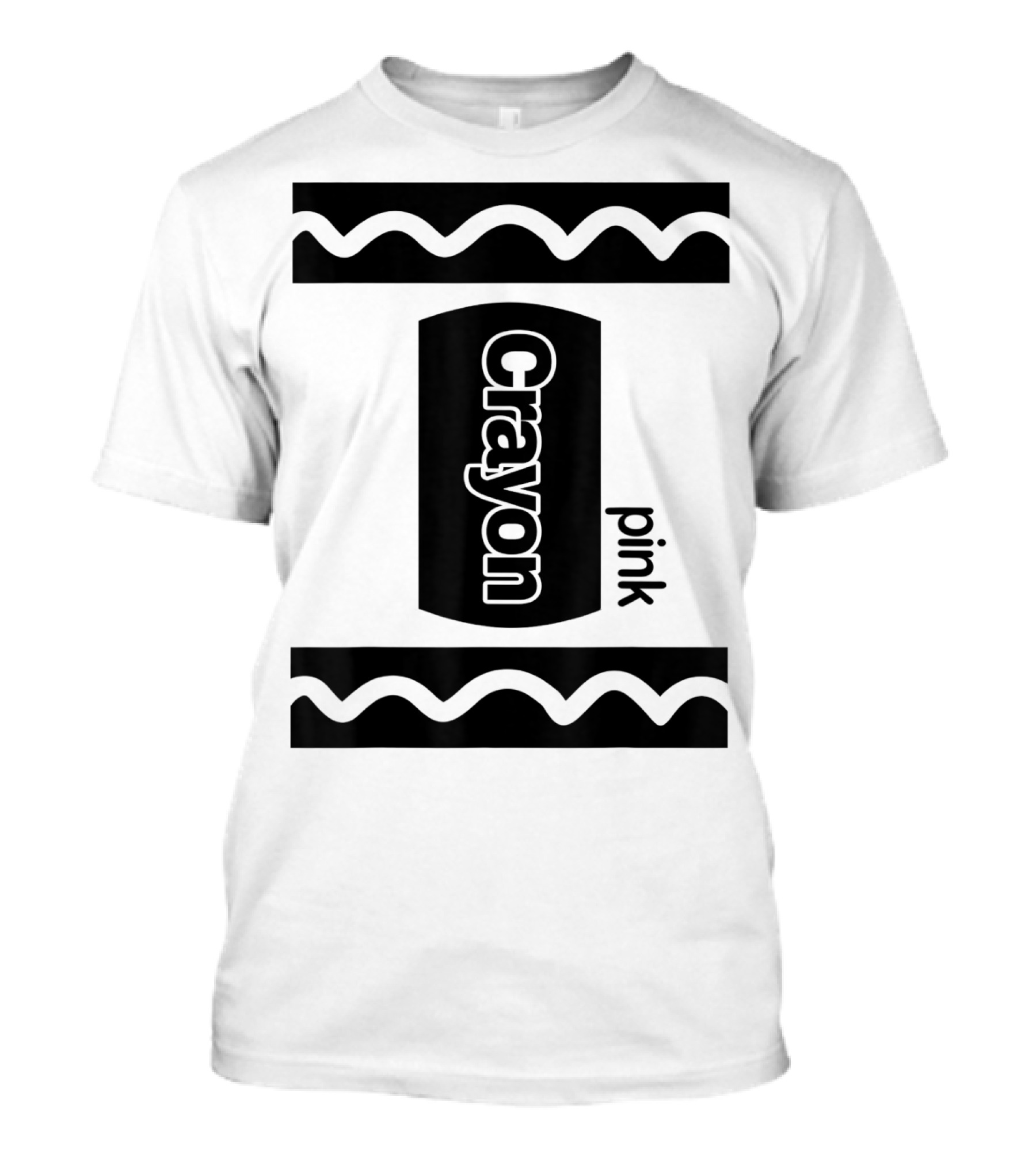 Pink Crayon Friend Group T-Shirt